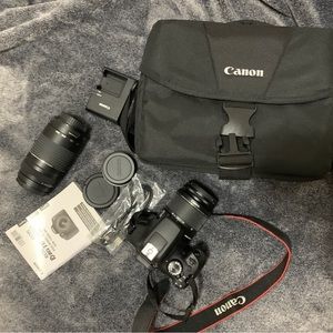 Canon Digital SLR Camera Kit EOS Rebel T6: EF-S 18-55mm,EF 75-300mm Zoom Lenses